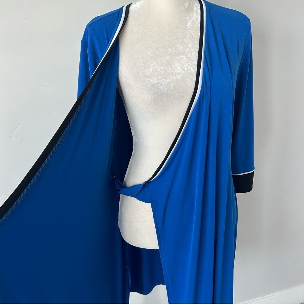 Ellen Tracy Blue Wrap Dress - Picture 9 of 12